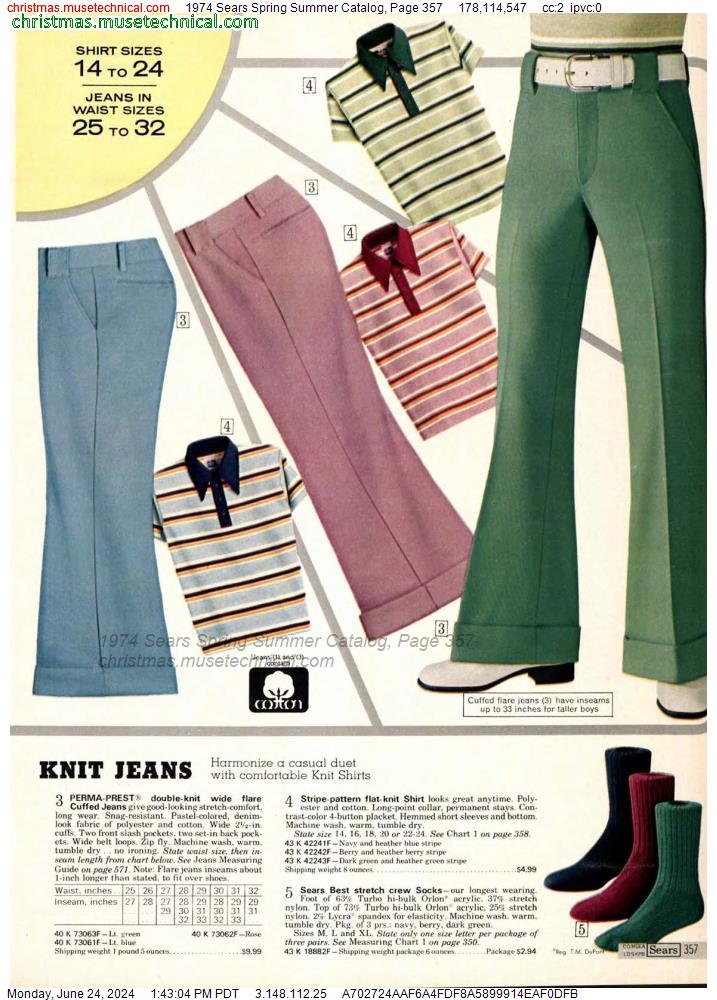 1974 Sears Spring Summer Catalog, Page 357
