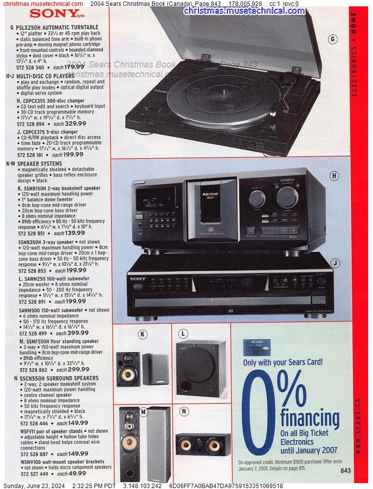 2004 Sears Christmas Book (Canada), Page 843