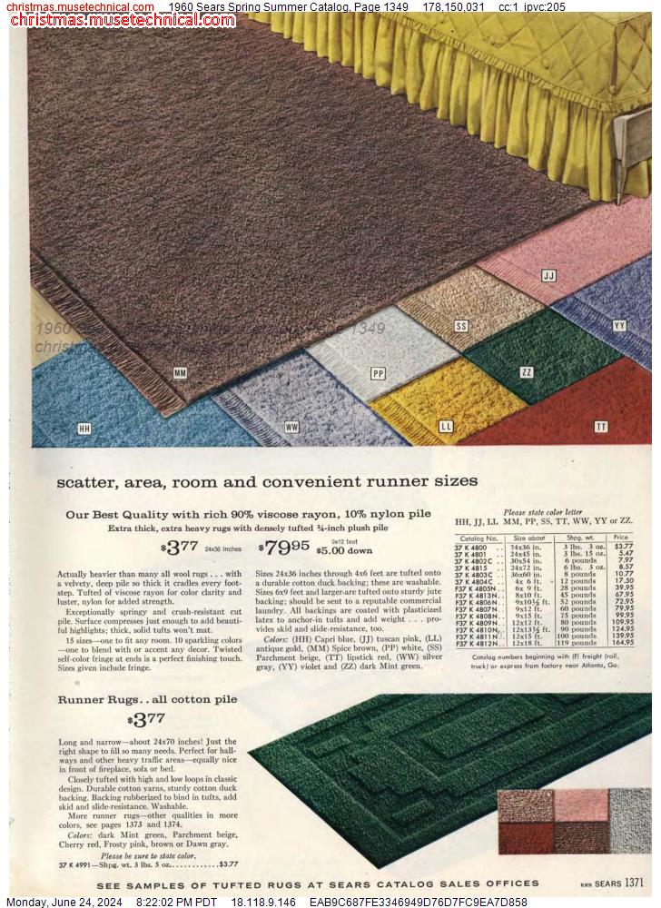 1960 Sears Spring Summer Catalog, Page 1349