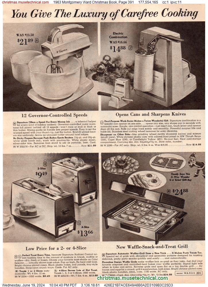 1963 Montgomery Ward Christmas Book, Page 391