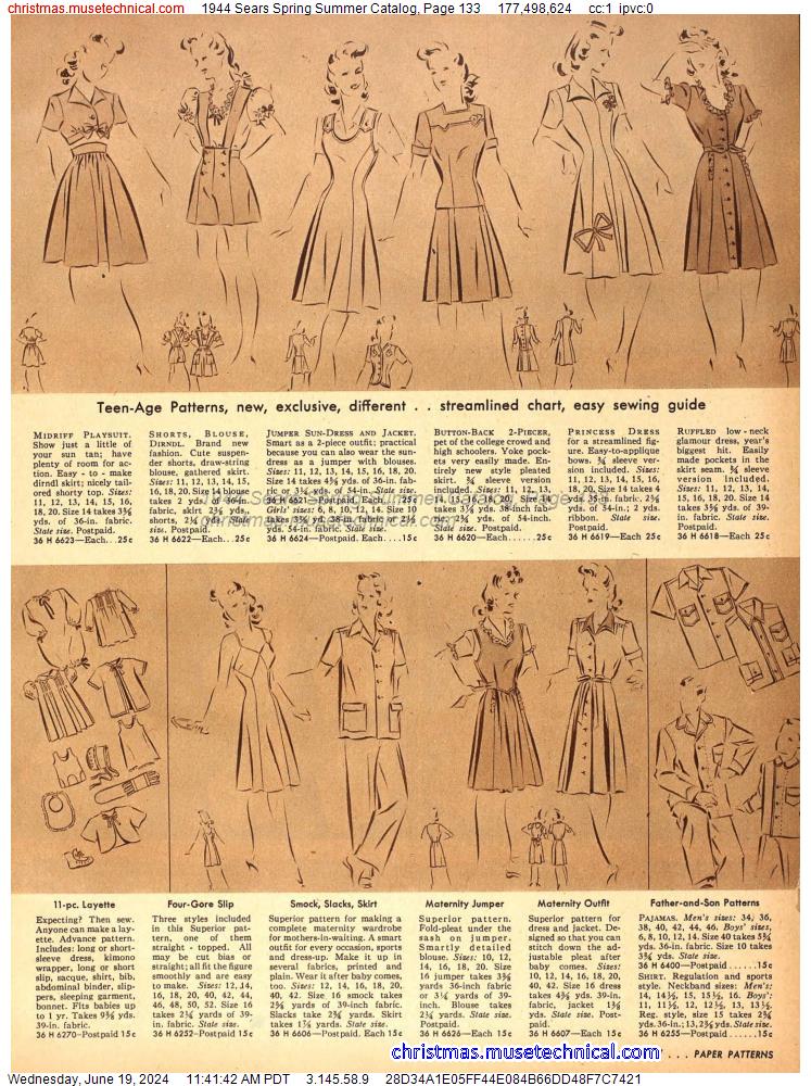 1944 Sears Spring Summer Catalog, Page 133