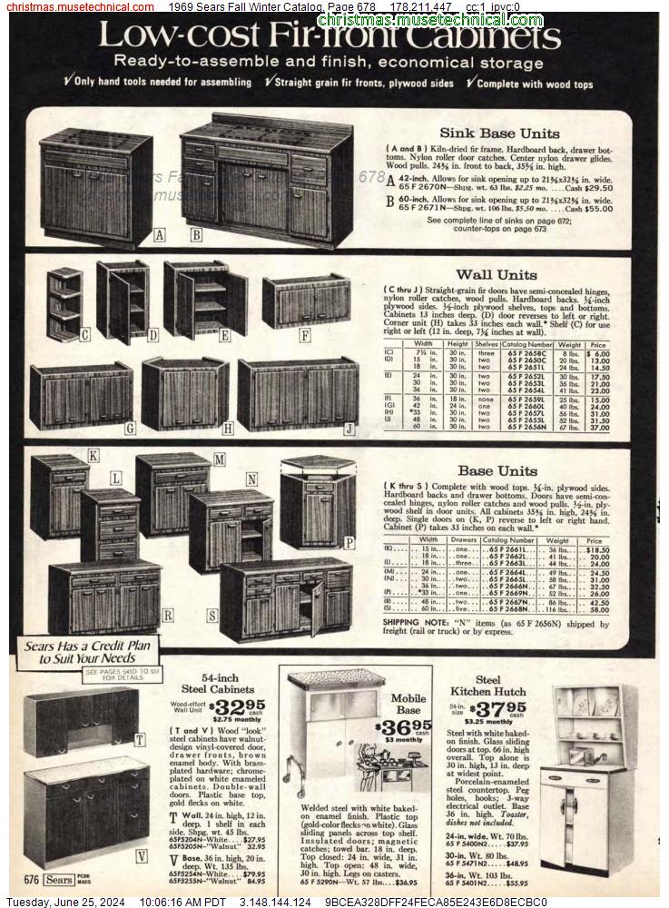 1969 Sears Fall Winter Catalog, Page 678