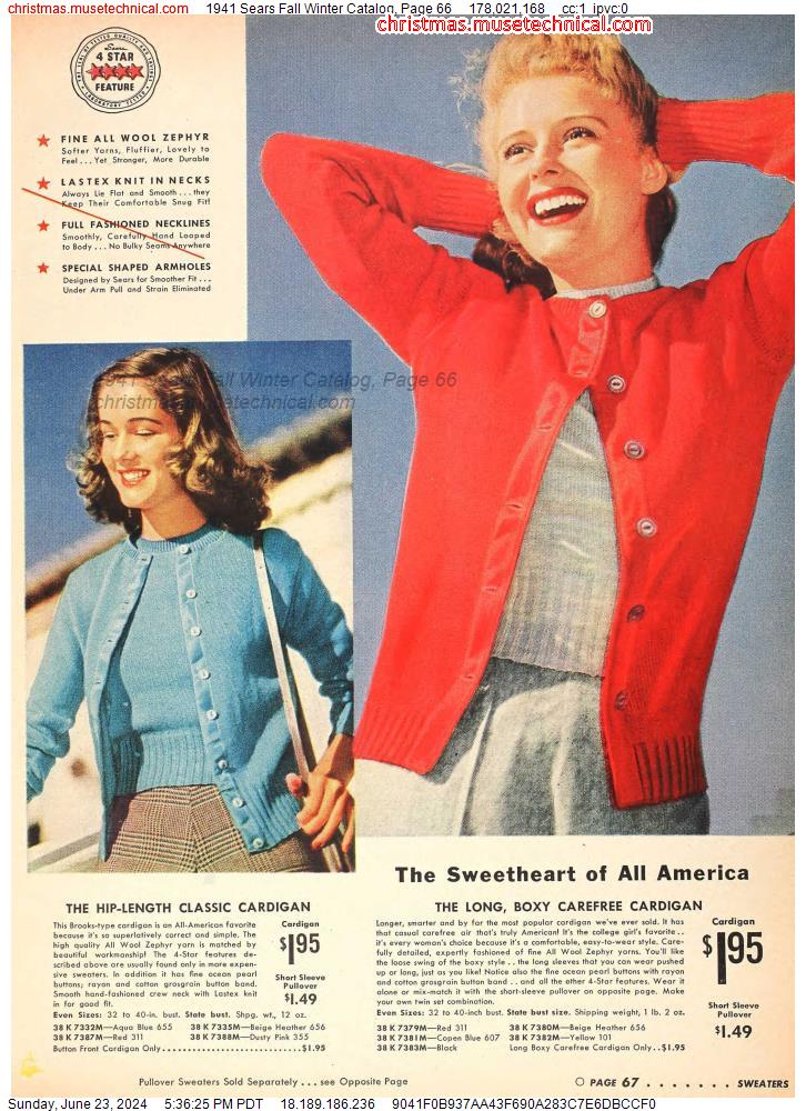 1941 Sears Fall Winter Catalog, Page 66
