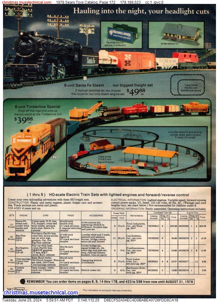 1978 Sears Toys Catalog, Page 172