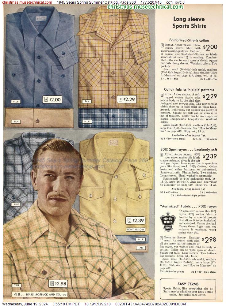 1945 Sears Spring Summer Catalog, Page 360
