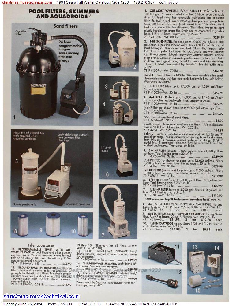 1991 Sears Fall Winter Catalog, Page 1233