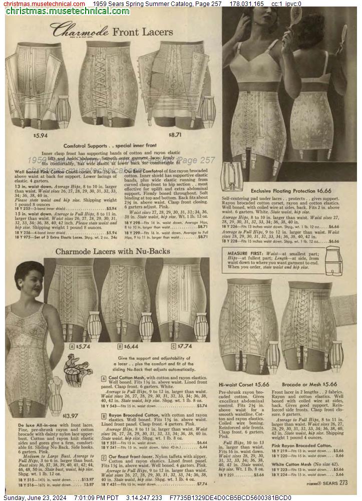 1959 Sears Spring Summer Catalog, Page 257