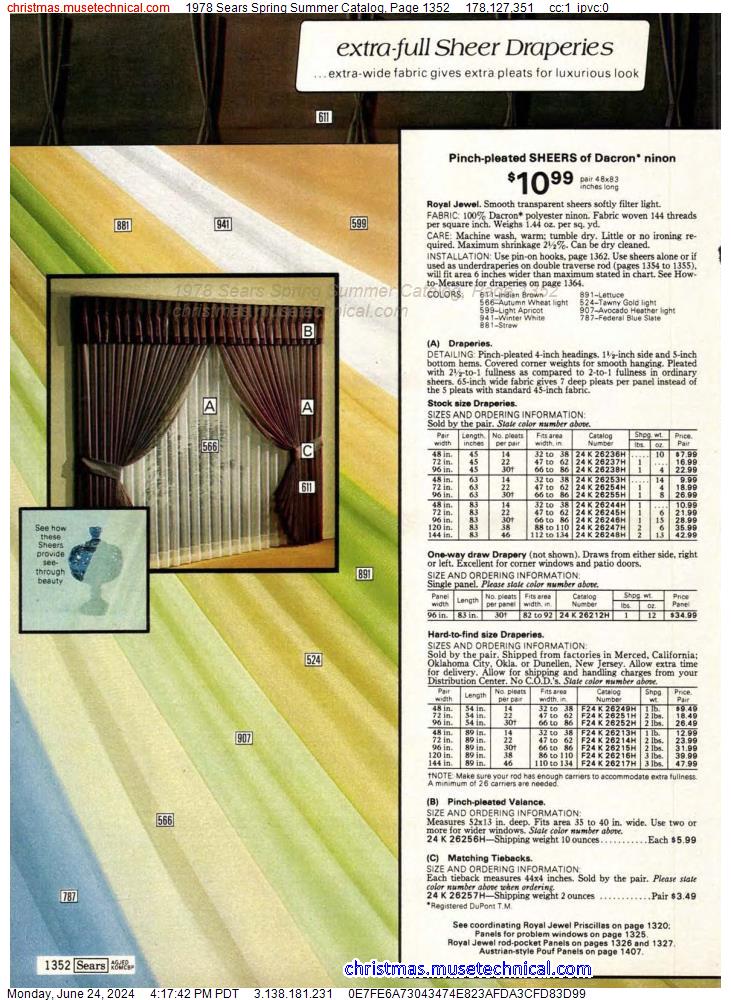 1978 Sears Spring Summer Catalog, Page 1352