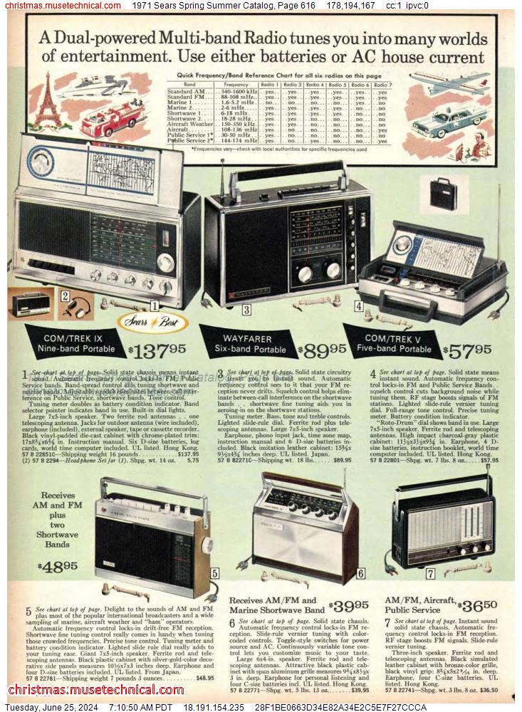 1971 Sears Spring Summer Catalog, Page 616