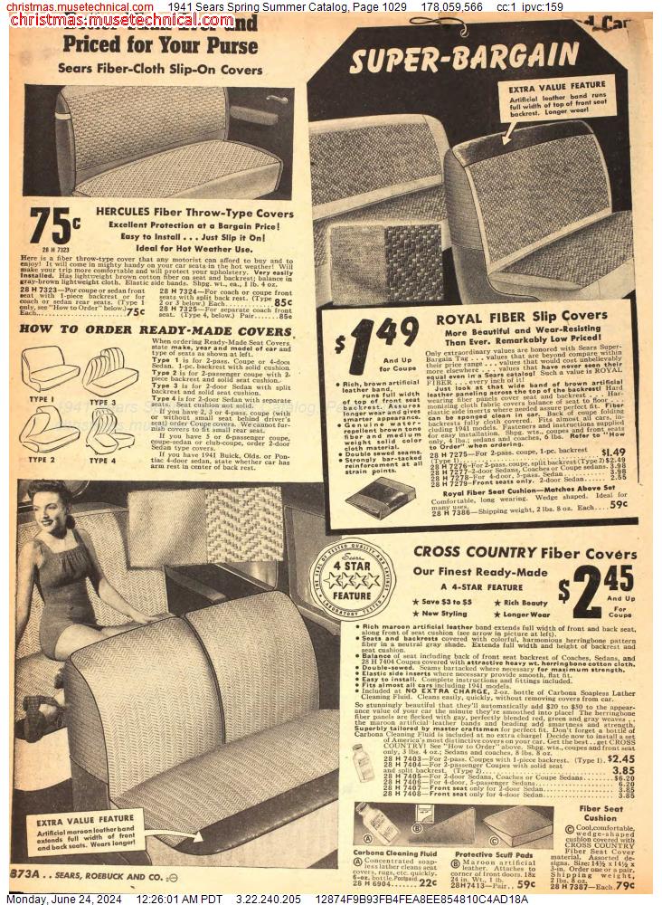 1941 Sears Spring Summer Catalog, Page 1029