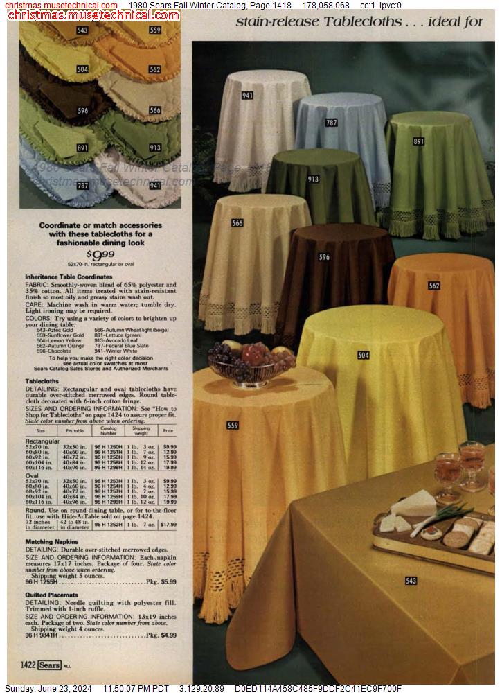 1980 Sears Fall Winter Catalog, Page 1418