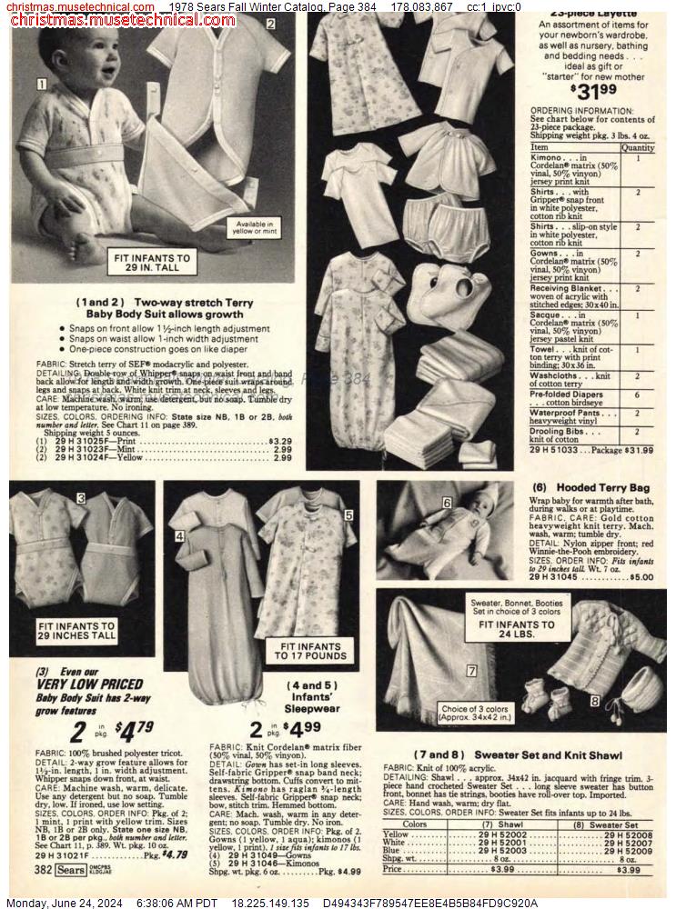1978 Sears Fall Winter Catalog, Page 384