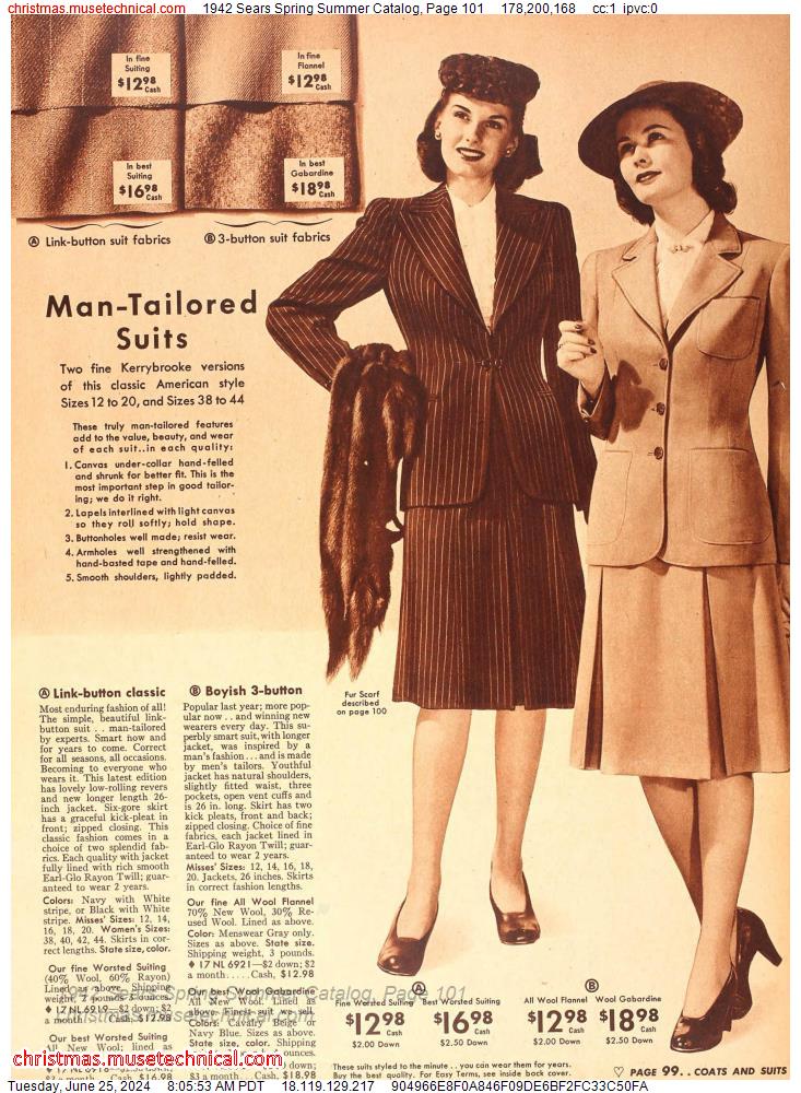 1942 Sears Spring Summer Catalog, Page 101