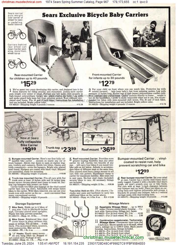 1974 Sears Spring Summer Catalog, Page 967