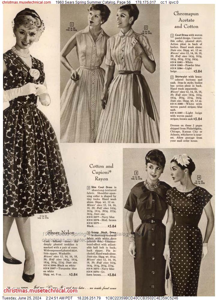 1960 Sears Spring Summer Catalog, Page 56