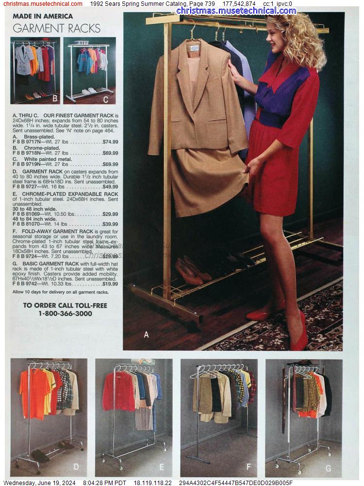 1992 Sears Spring Summer Catalog, Page 739