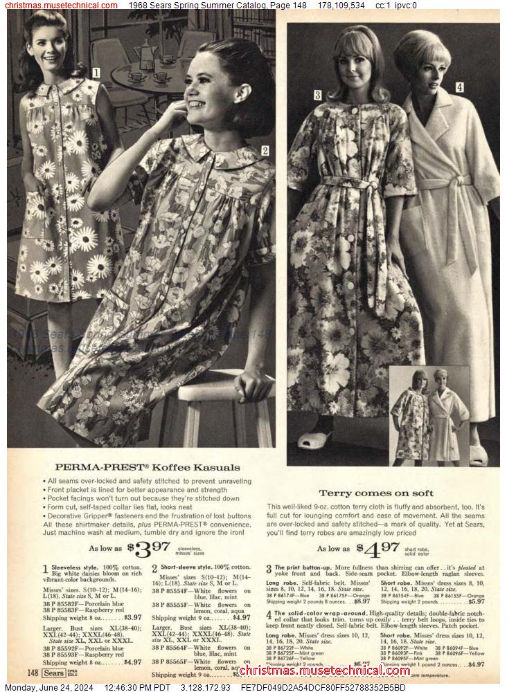 1968 Sears Spring Summer Catalog, Page 148