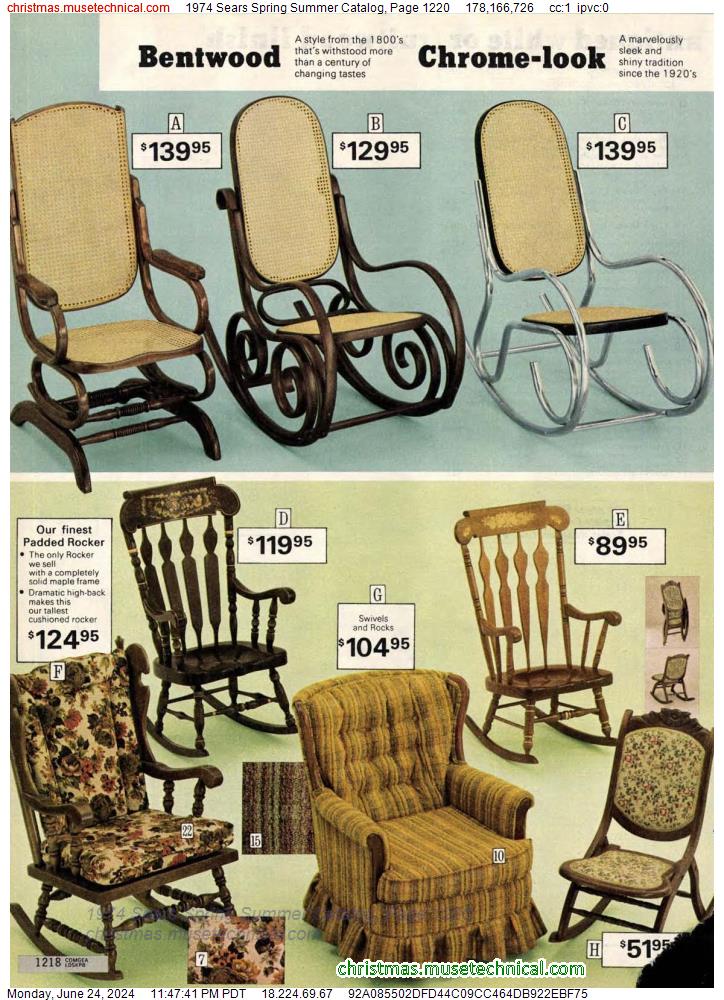 1974 Sears Spring Summer Catalog, Page 1220