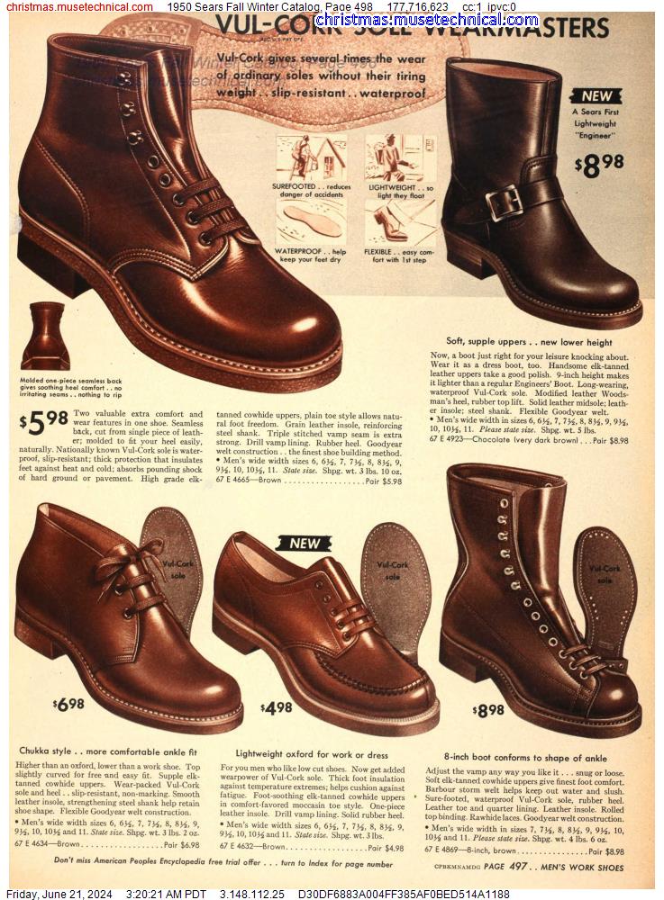 1950 Sears Fall Winter Catalog, Page 498
