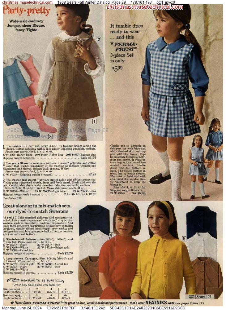 1968 Sears Fall Winter Catalog, Page 29