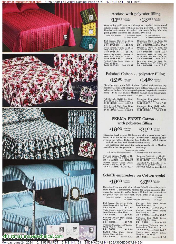 1966 Sears Fall Winter Catalog, Page 1675
