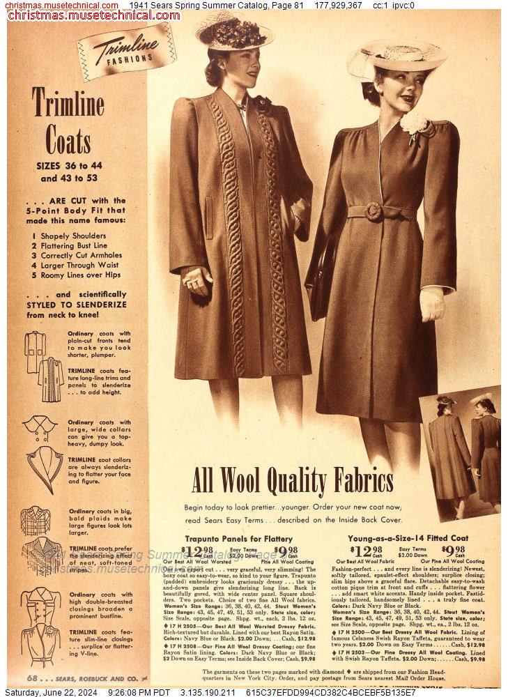 1941 Sears Spring Summer Catalog, Page 81