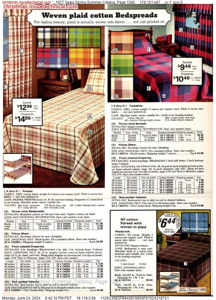 1977 Sears Spring Summer Catalog, Page 1395