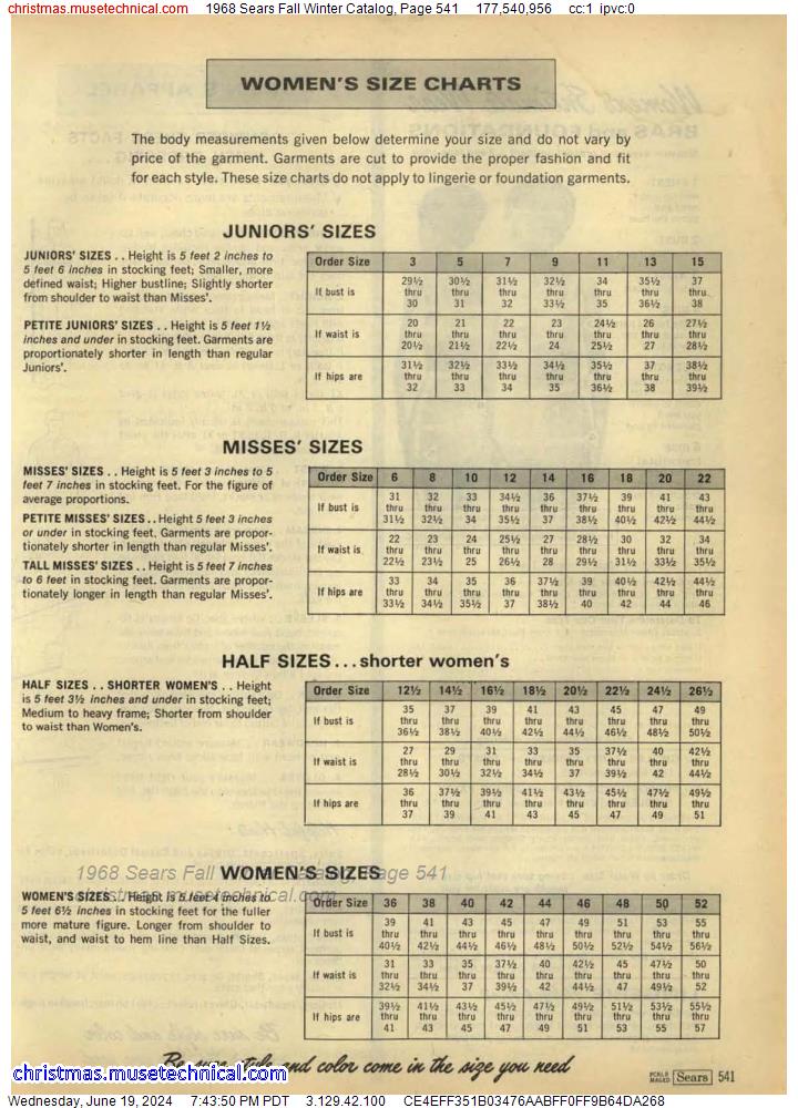 1968 Sears Fall Winter Catalog, Page 541