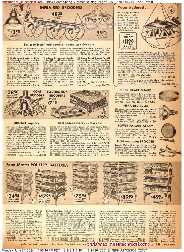 1954 Sears Spring Summer Catalog, Page 1235