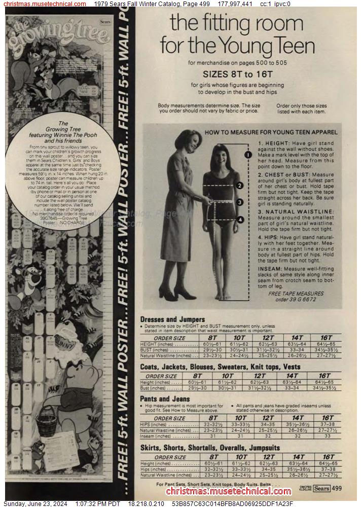 1979 Sears Fall Winter Catalog, Page 499
