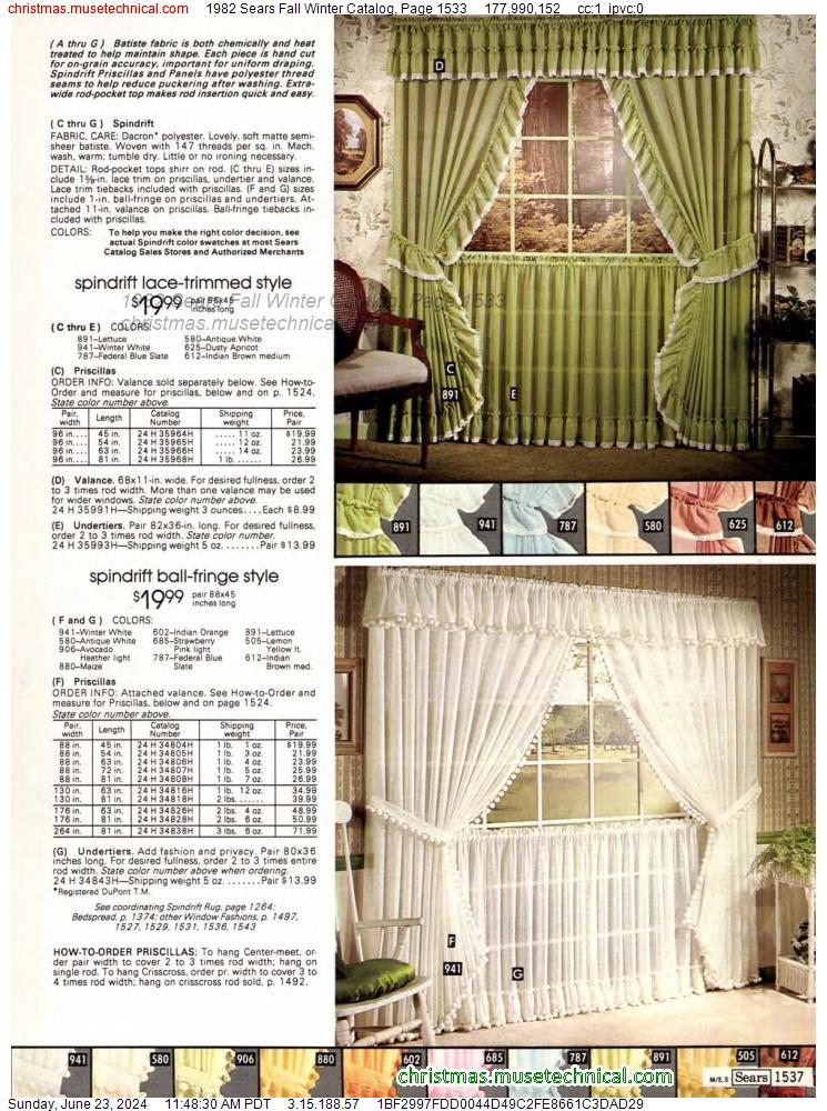 1982 Sears Fall Winter Catalog, Page 1533
