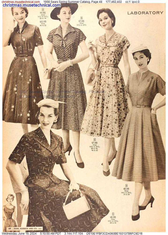1956 Sears Spring Summer Catalog, Page 48