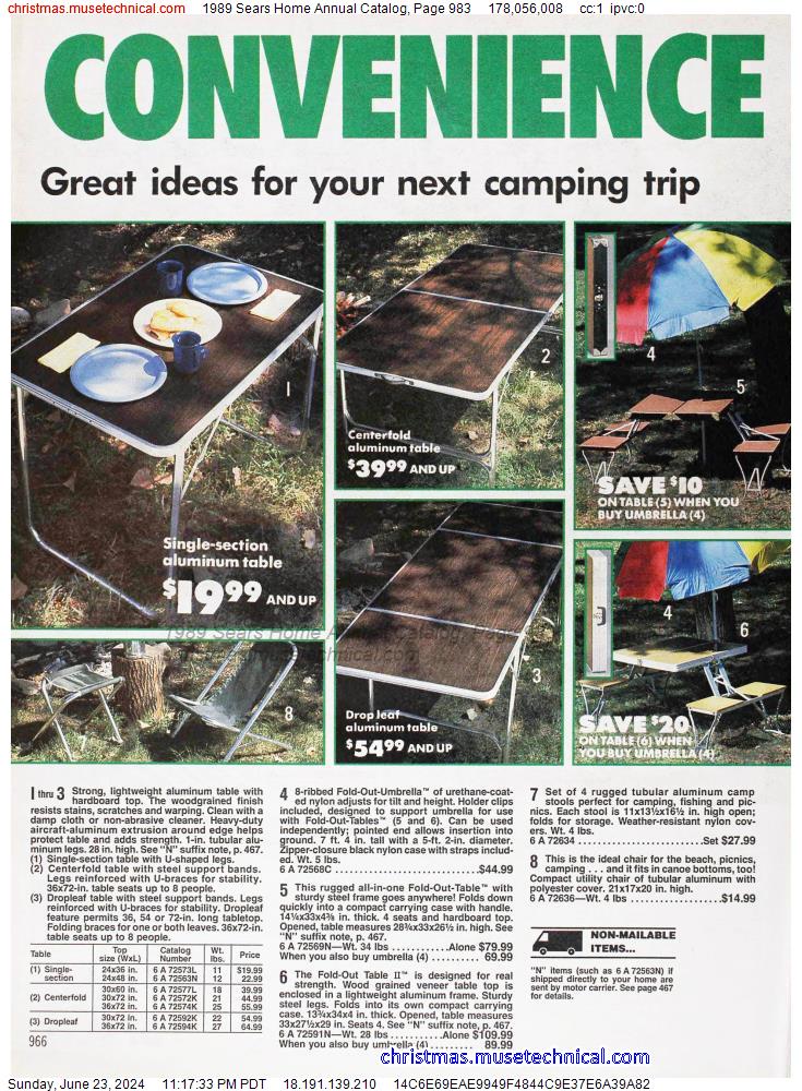 1989 Sears Home Annual Catalog, Page 983