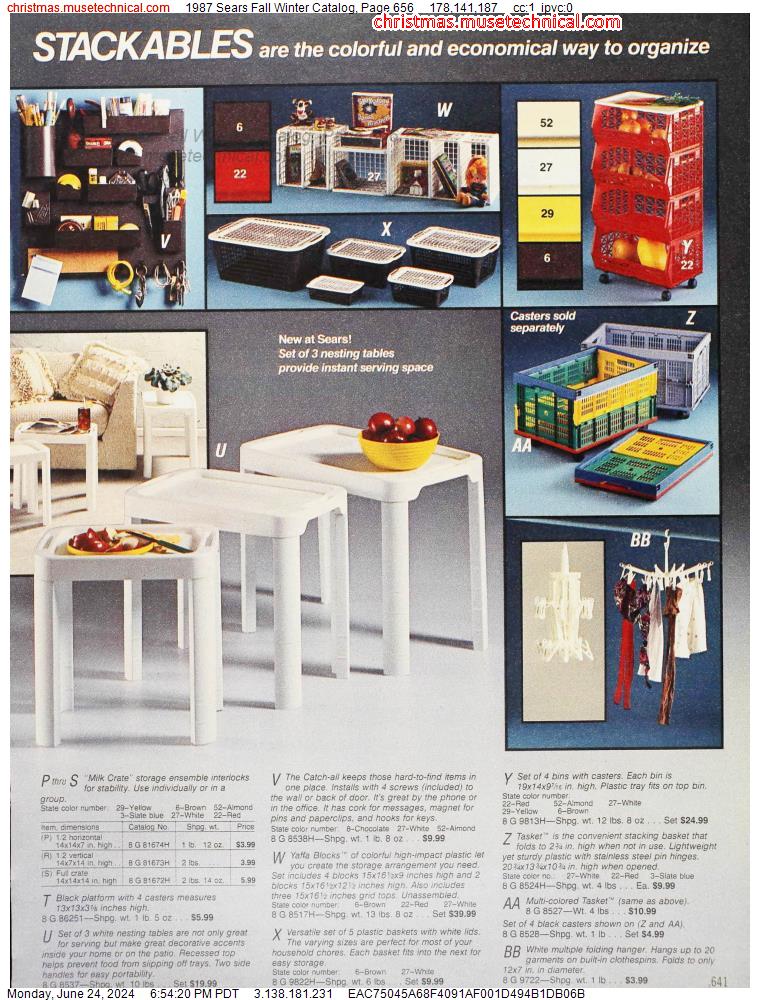 1987 Sears Fall Winter Catalog, Page 656