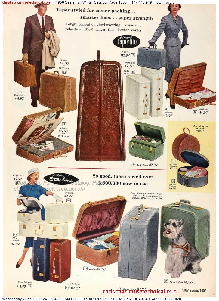 1958 Sears Fall Winter Catalog, Page 1005