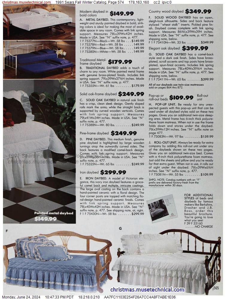 1991 Sears Fall Winter Catalog, Page 574