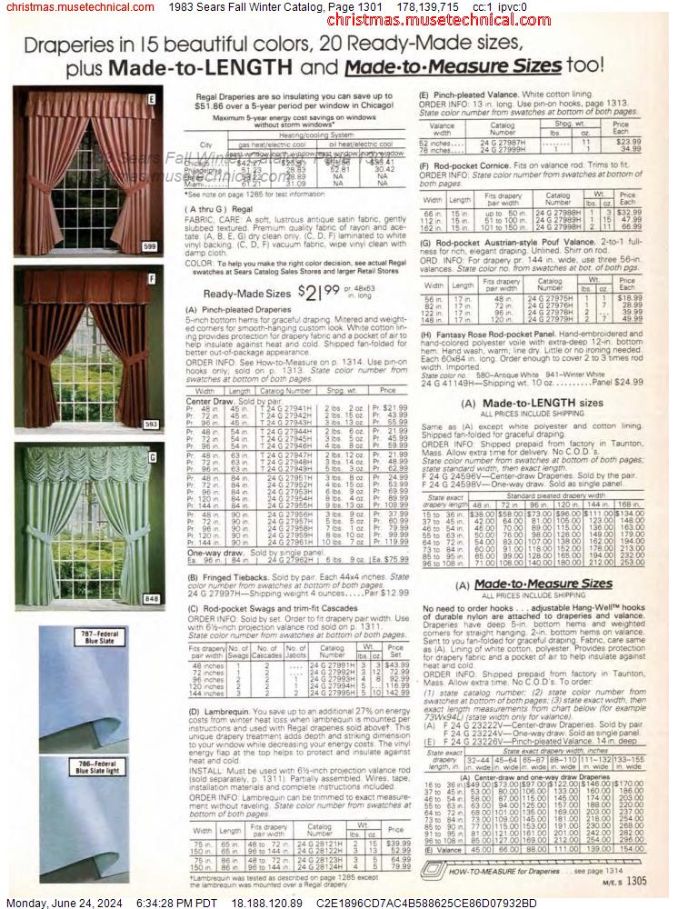 1983 Sears Fall Winter Catalog, Page 1301