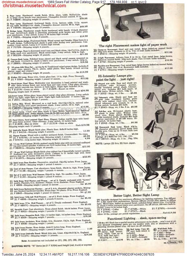1969 Sears Fall Winter Catalog, Page 917