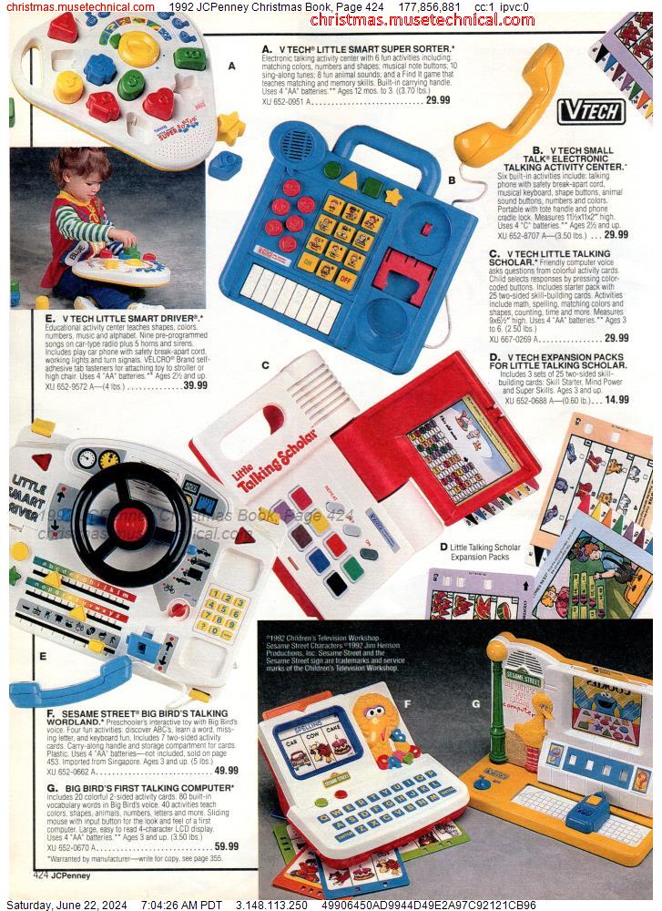 1992 JCPenney Christmas Book, Page 424