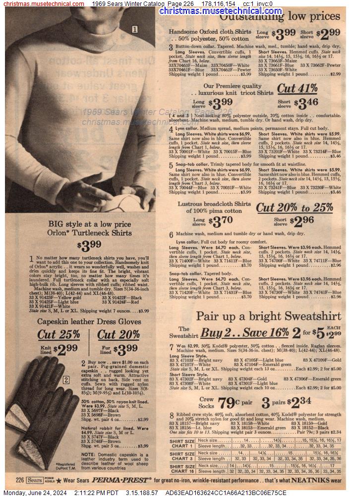 1969 Sears Winter Catalog, Page 226