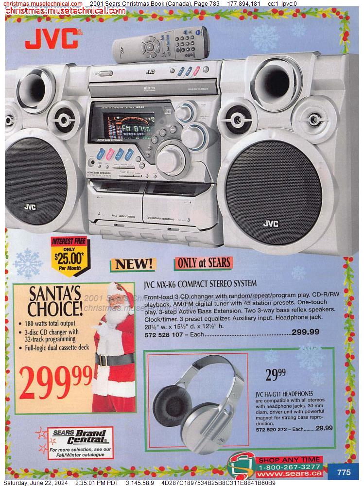 2001 Sears Christmas Book (Canada), Page 783