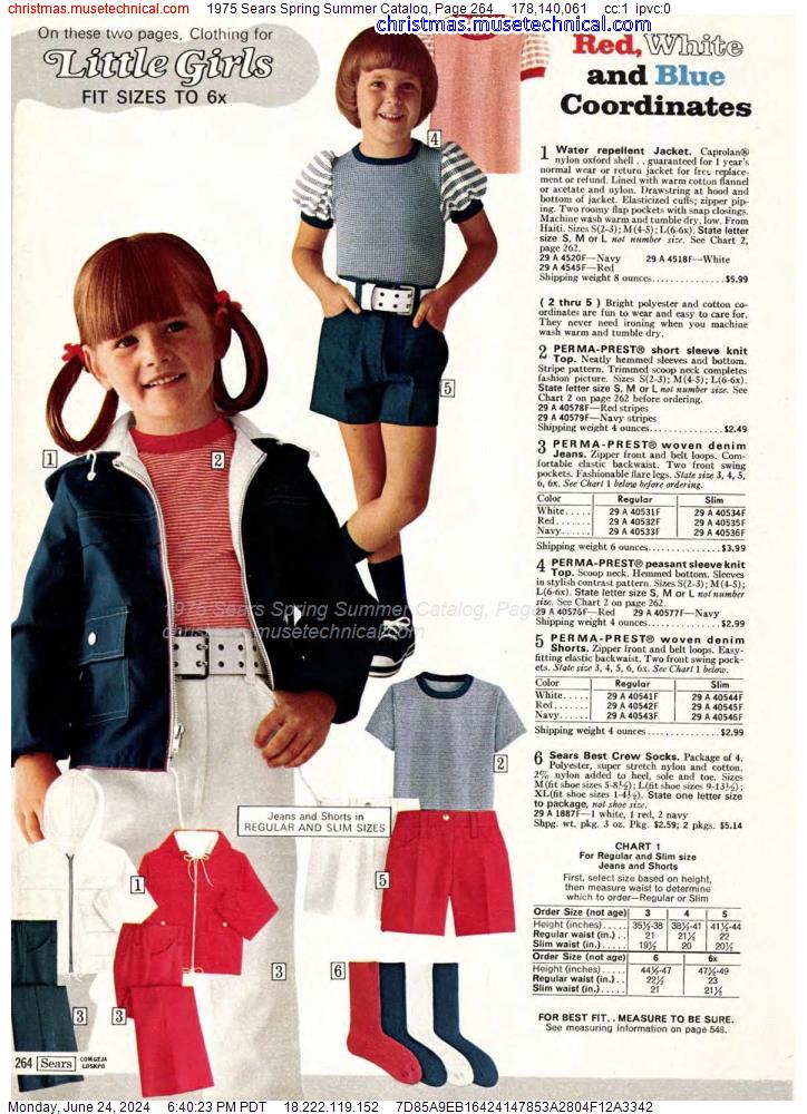 1975 Sears Spring Summer Catalog, Page 264