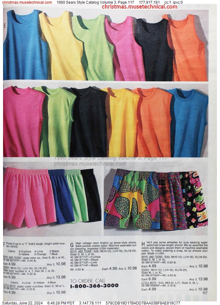 1990 Sears Style Catalog Volume 3, Page 117