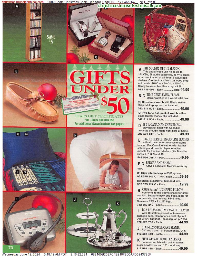 2000 Sears Christmas Book (Canada), Page 70
