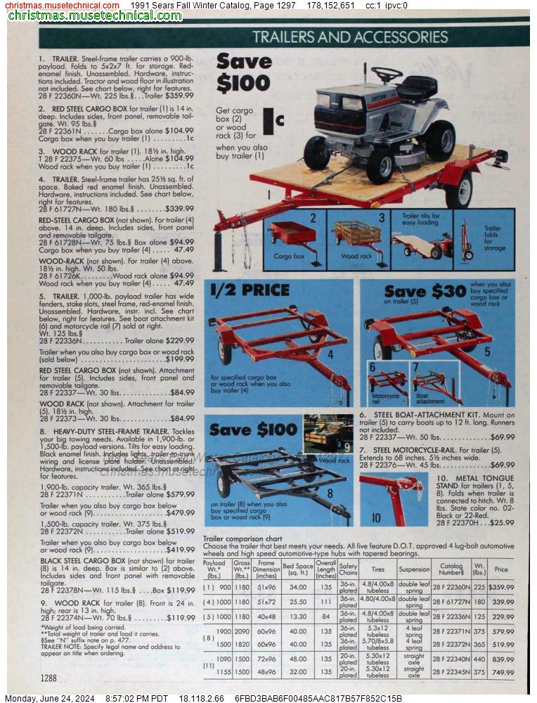 1991 Sears Fall Winter Catalog, Page 1297