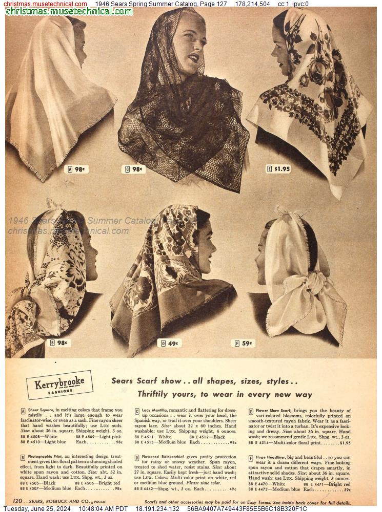 1946 Sears Spring Summer Catalog, Page 127