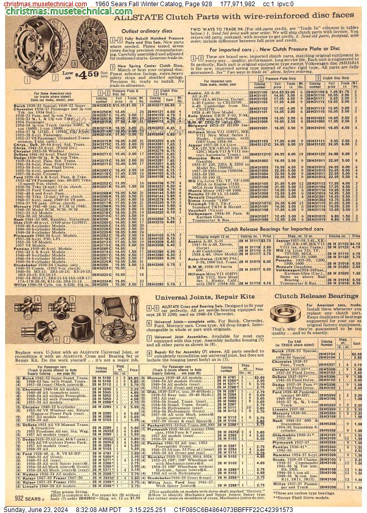 1960 Sears Fall Winter Catalog, Page 928
