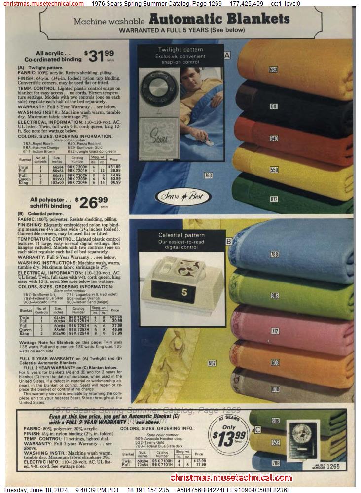 1976 Sears Spring Summer Catalog, Page 1269