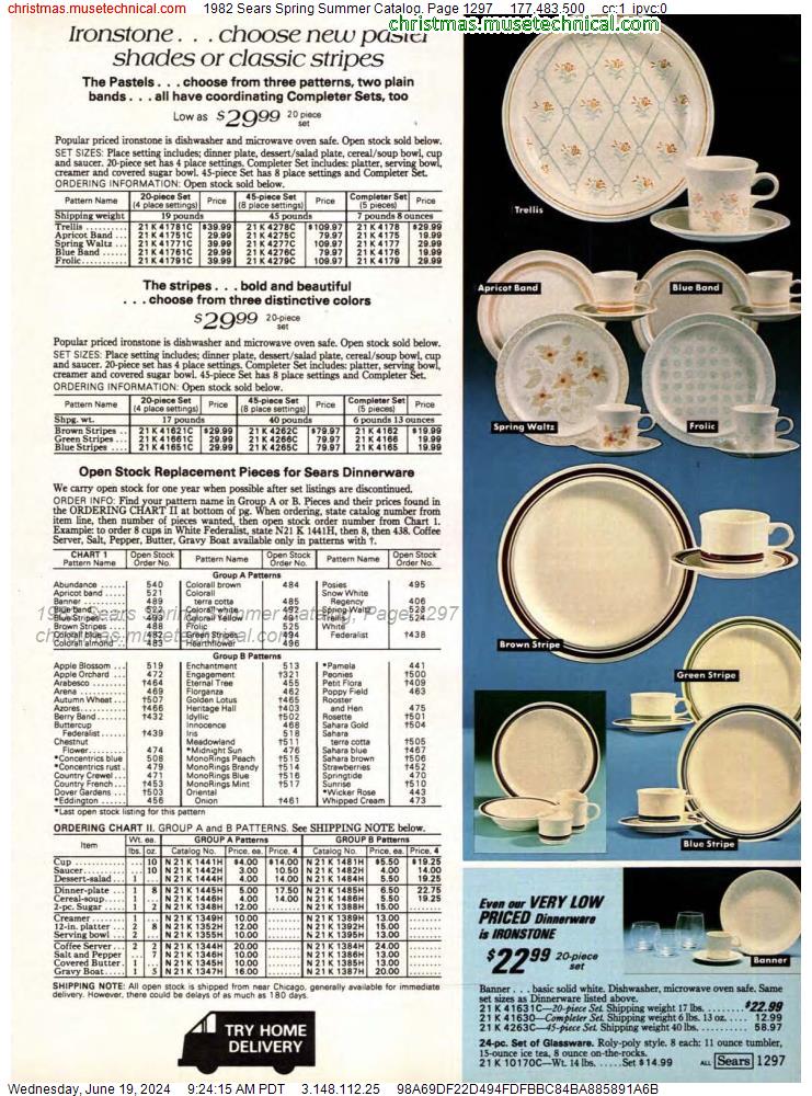 1982 Sears Spring Summer Catalog, Page 1297