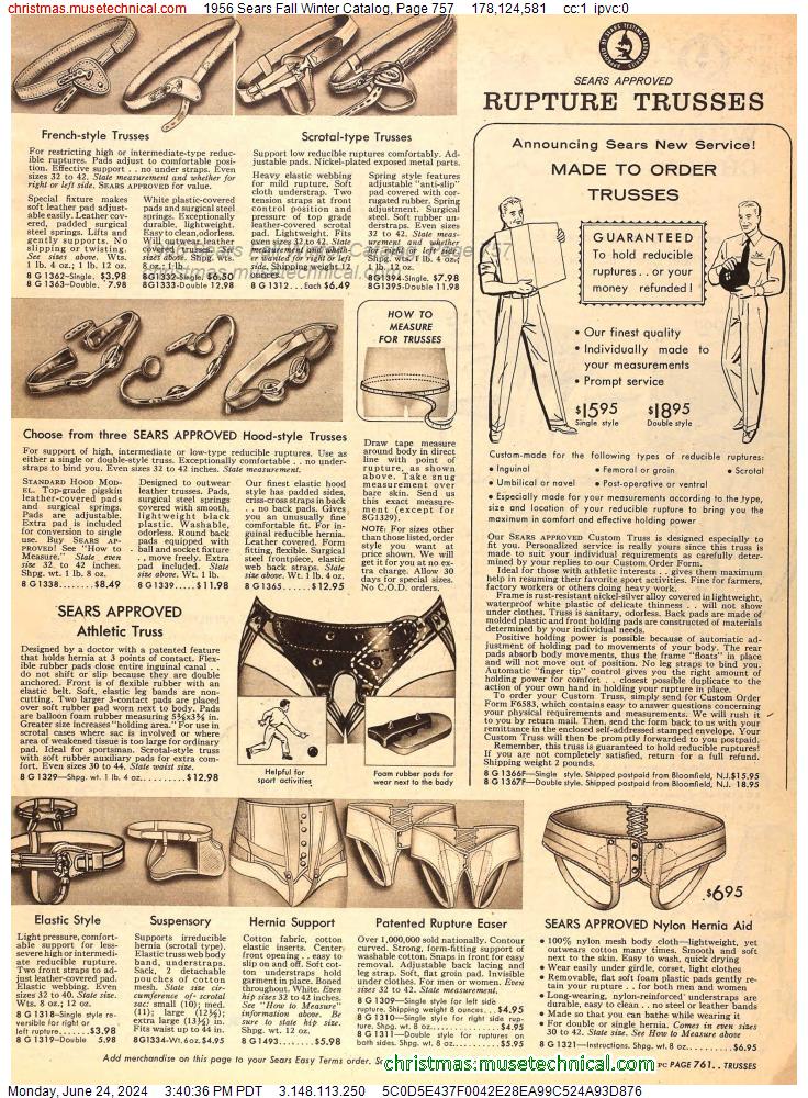1956 Sears Fall Winter Catalog, Page 757